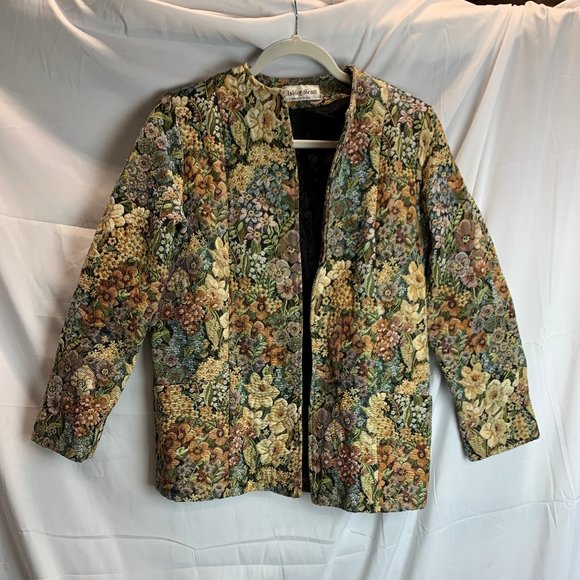 Vintage Heirloom Ashley Scott Floral Tapestry Style Jacket - Picture 4 of 12